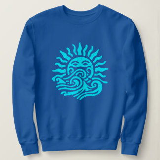 Camiseta Arte Tribal do Sol e Ondas do Oceano