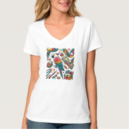 Camiseta Arte tropical Colorida