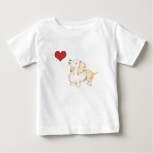 Camiseta "Arte tshirt dos childs do Dachshund do amor pela