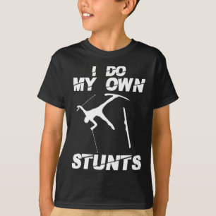 Camiseta Arte Única de Esqui para Homens Mulheres Crianças