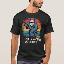 Camiseta Arte Única de Humor Canadense com Visual Vintage
