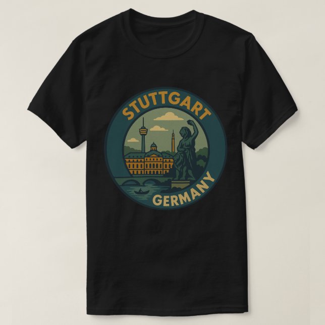 Camiseta Arte Urbana de Stuttgart Alemanha (Frente do Design)