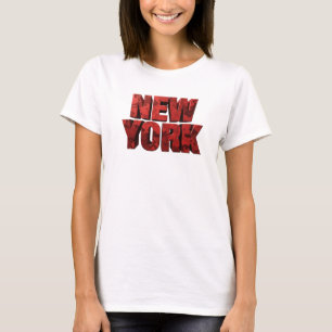 Camiseta Arte Usável de Nova York Vermelha que Atrai Olhare