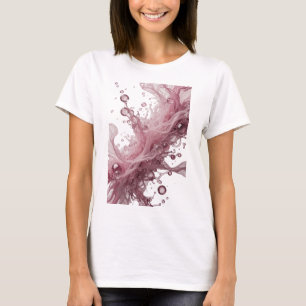 Camiseta Arte Usável de Prata Moderna FLUXO DE ÁGUA