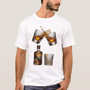 Camiseta Arte Usável Edgy Silver WHISKY SPLASH