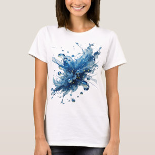 Camiseta Arte Usável FLOR DE ÁGUA Prata Marcante