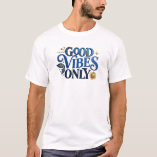 Camiseta Arte Usável Fresh Blue GOOD VIBES ONLY