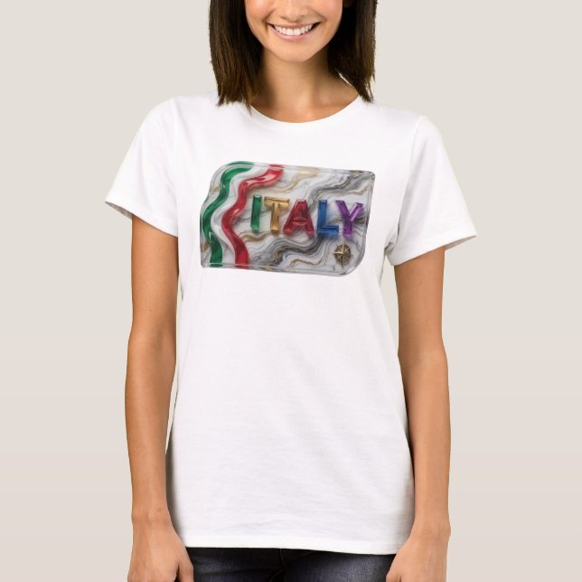 Camiseta Arte Usável Ouro Itália Statement (Frente)