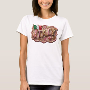 Camiseta Arte Usável Ouro Tendência ITÁLIA