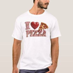 Camiseta Arte Usável Striking Pink EU AMO PIZZA