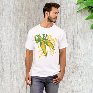 Camiseta Arte Vegetal Colorida de Cenoura Fresca