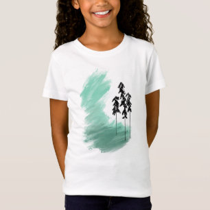 Camiseta Arte verde escandinava: simples horta moderna