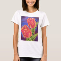 Arte vermelha da flor das tulipas - multi