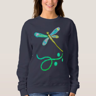 Camiseta Arte Vestida Colorida de Abstrato Dragonfly