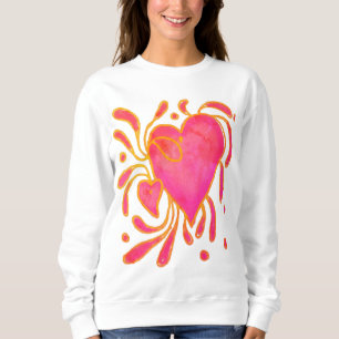 Camiseta Arte Vestida de Abstrato de Coração Selvagem