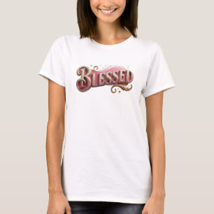 Camiseta Arte Vestível BLESSED Esbelta