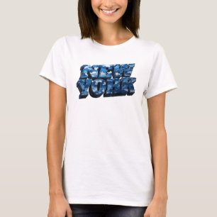 Camiseta Arte Vestível Cativante Azul NEW YORK