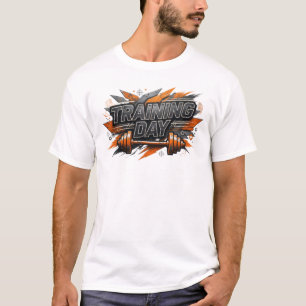 Camiseta Arte Vestível de Treinamento Diária Laranja Declar