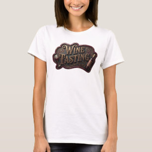 Camiseta Arte Vestível Degustação de VINHO Rosa Chic