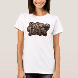 Camiseta Arte Vestível Degustação de Vinho Rosa Engraçado