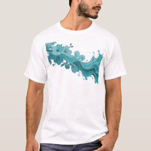 Camiseta Arte Vestível FLOR ABSTRATA Jovial