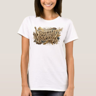 Camiseta Arte Vestível Laranja Atraente BORRACHA DE GARRAFA