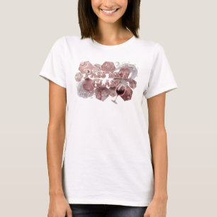 Camiseta Arte Vestível Rosa Intenso Passe-Me Um Copo