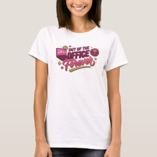 Camiseta Arte Vestível Vermelha Impressionante FORA DO TRAB