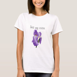 Camiseta Arte vetorial de íris roxa