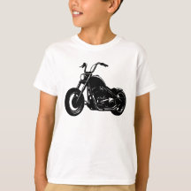 Arte Vetorial de Moto Clássica Cruiser Preto e Bra