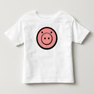 Camiseta Arte vetorial de porco rosa fofa Kawaii