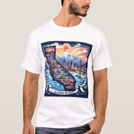 Camiseta Arte vetorial do mapa da Califórnia