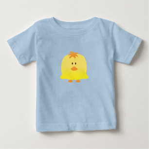 Camiseta Arte Vetorial Fofa de Frango Bebê