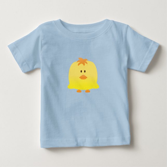 Camiseta Arte Vetorial Fofa de Frango Bebê (Frente)