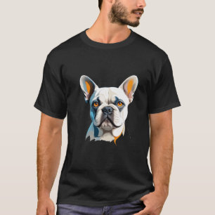 Camiseta Arte vetorial francesa Bulldog com cores vibrantes
