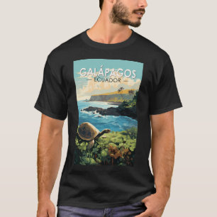 Camiseta Arte-Viagem da Tartaruga Gigante das Ilhas Galápag