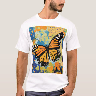 Camiseta Arte vibrante da borboleta Monarca.