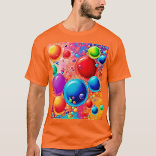 Camiseta Arte Vibrante de Estouro de Bolhas