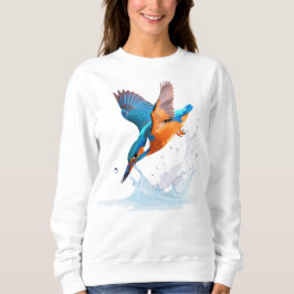 Camiseta Arte Vibrante de Vida Selvagem do Martim-pescador