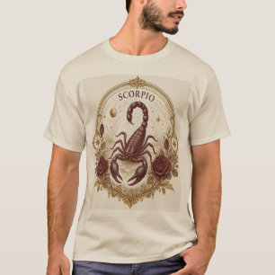 Camiseta Arte Vintage de Escorpião Zodíaco Escorpião
