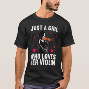Camiseta Arte Violina Engraçada Para Meninas Mulheres Violi