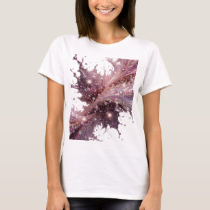 Camiseta Arte wearable em prata Statement GLAMOUROUS FLUX