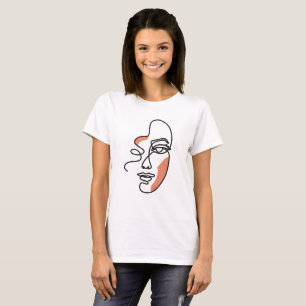 Camiseta Arte Woman Face Line