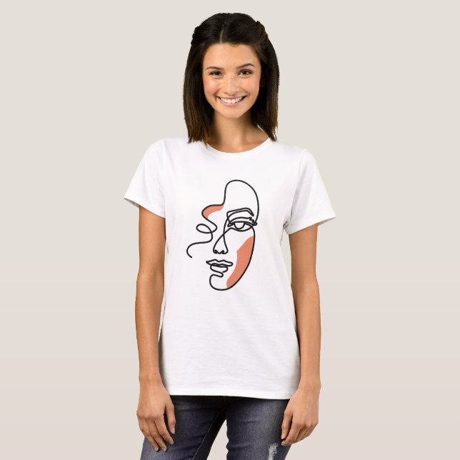 Camiseta Arte Woman Face Line (Frente Completa)