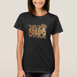 Camiseta Artefato Anthro da Antiguidade do Bronze Animal da