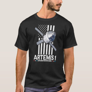 Camiseta Artemis 1 Missão de Exploração 1 Voo de Ensaio Lua