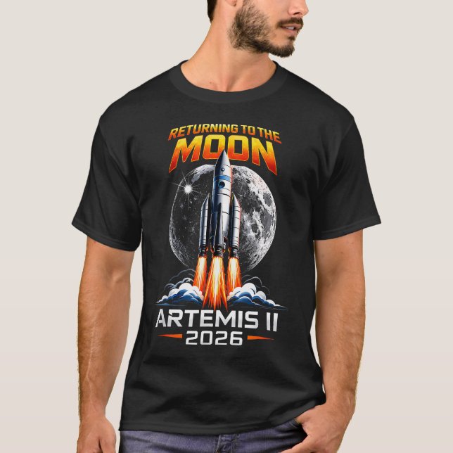 Camiseta Artemis 2 Astronauta Lua (Frente)