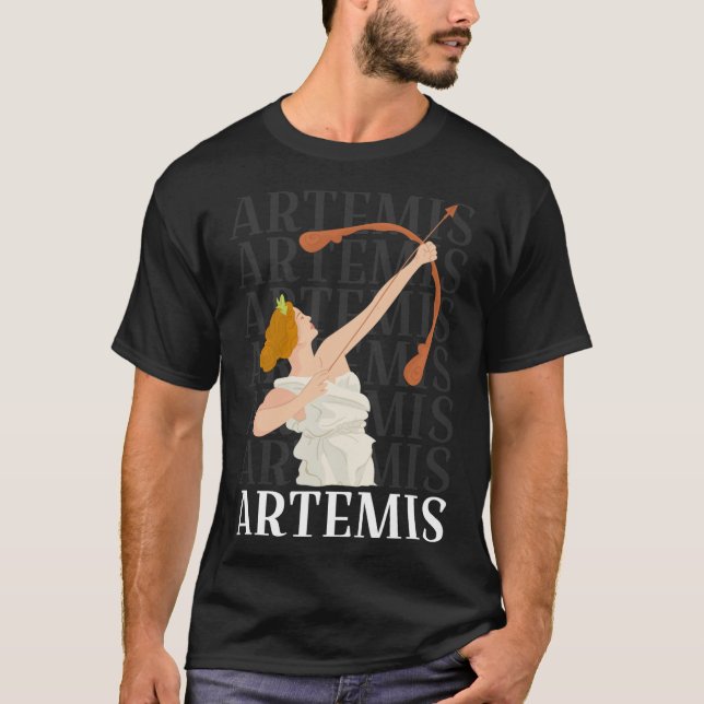 Camiseta Artemis Deusa Da Caça E O Mito Grego Da Lua (Frente)