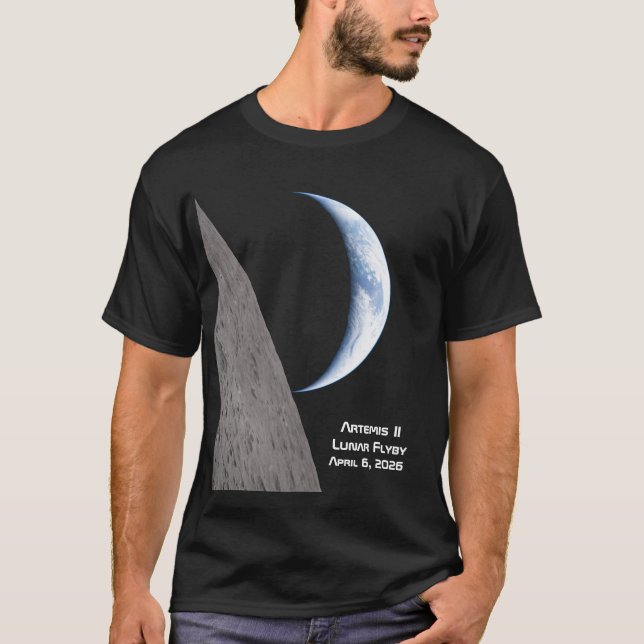 Camiseta Artemis II Lunar Flyby (Frente)