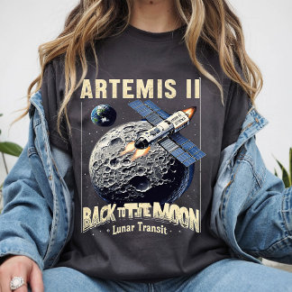 Camiseta Artemis II NASA Moon Mission Cosmic Galaxy Art